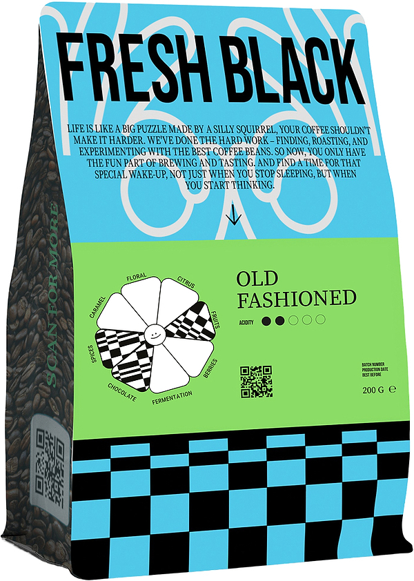 Фото - Кофе в зернах Fresh Black blend Old Fashioned 200г