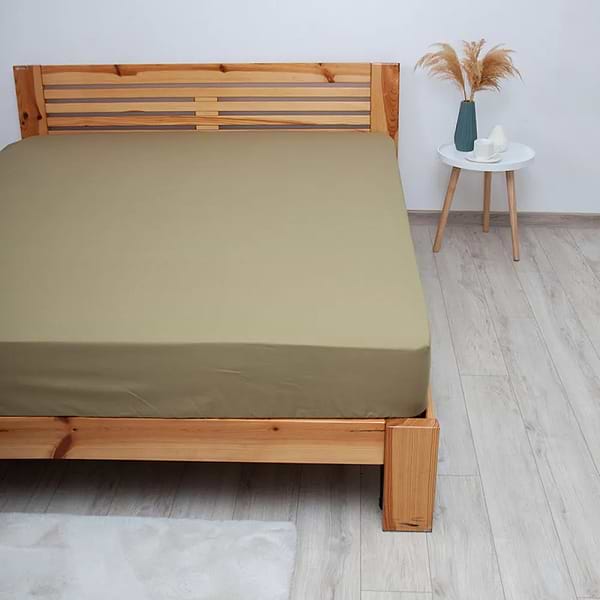 Фото - Простынь односпальная ТЕП ВДОХНОВЕНИЕ с резинкой 90х200 см Олива (2-04020_27813)