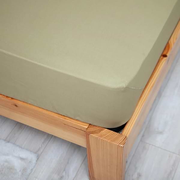 Фото - Простынь односпальная ТЕП ВДОХНОВЕНИЕ с резинкой 90х200 см Олива (2-04020_27813)