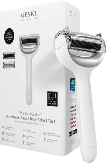 Массажер для лица GESKE MicroNeedle Face & Body Roller 8 в 1 (GK000043WH01)