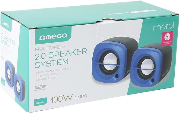 Фото - Комп'ютерна акустика компактна 2.0 Omega OG-15 Blue USB