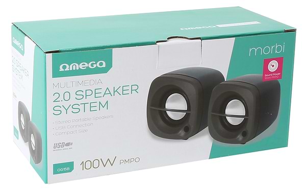 Фото - Комп'ютерна акустика компактна 2.0 Omega OG-15 Black USB