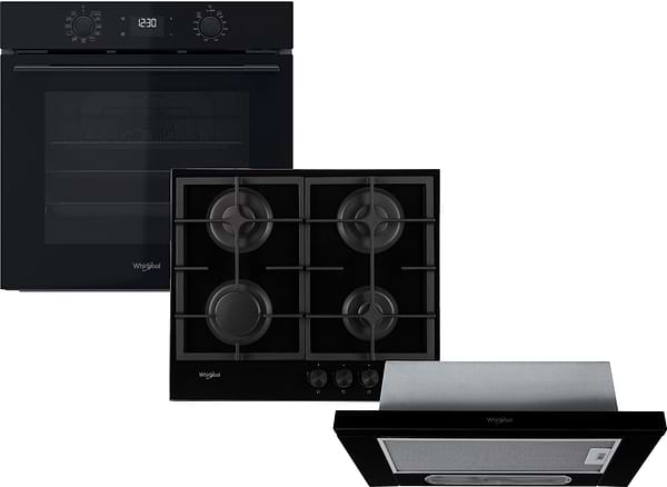 Фото - Комплект техники Whirlpool Духовой шкаф + Варочная панель + Витяжка встраиваемая Whirlpool OMK58HU1B + GOS 6415/NB1 + AKR750GK