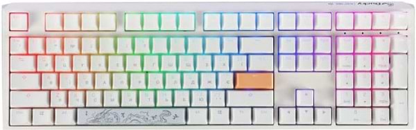 Фото - Клавиатура проводная игровая Ducky One 3 Cherry MX Red RGB White UA (DKON2108ST-RUAPXPWWWSC1)