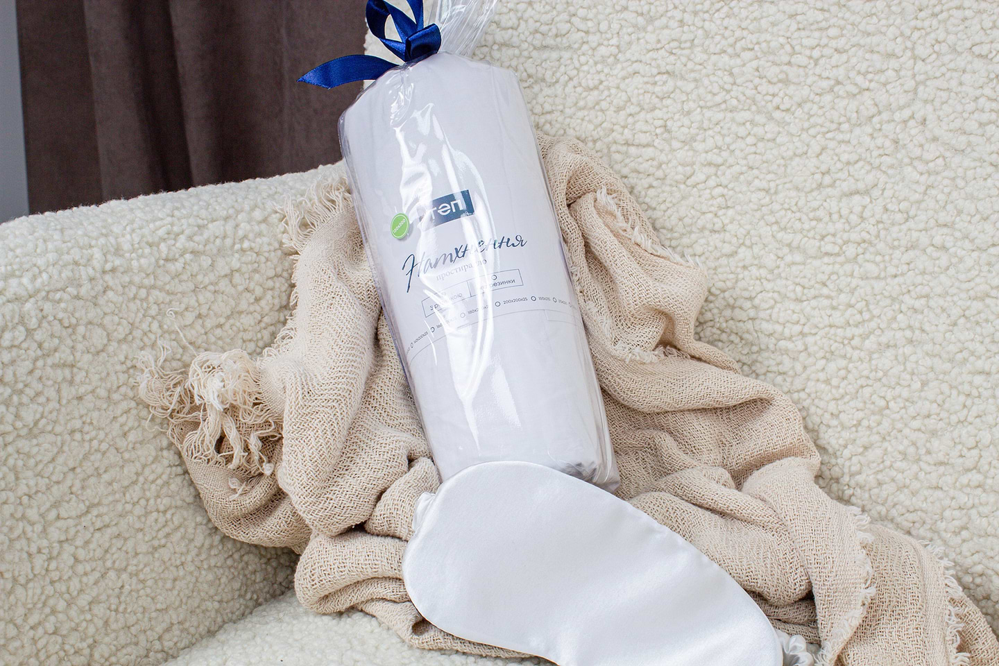 Простынь односпальная ТЕП ВДОХНОВЕНИЕ с резинкой 90х200 см Optical White (2-04020_30137)