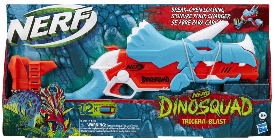 Бластер многозарядный Hasbro Nerf Дино Трицерабласт (F0803) - Фото 1