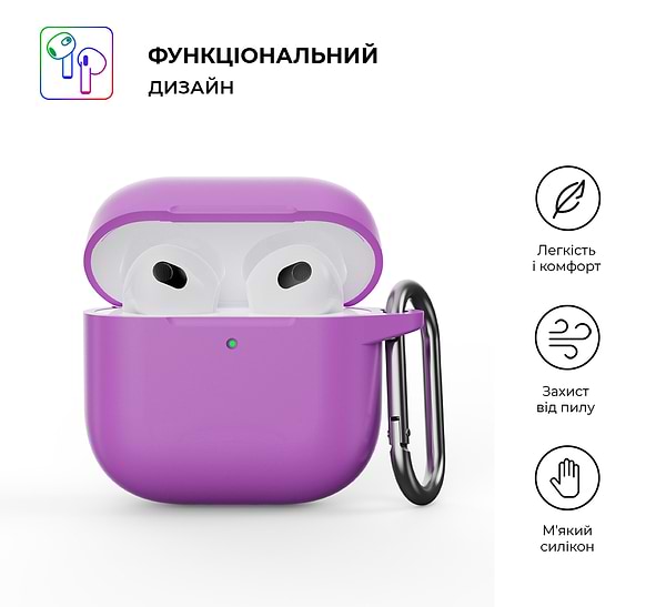 Фото - Чохол для навушників Armorstandart Hang Case for Apple AirPods 4 Purple (ARM81292)