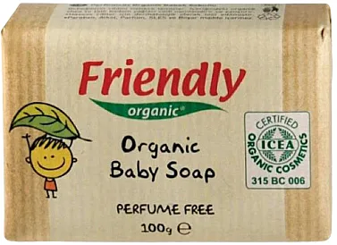 Фото - Мыло кусковое детское Friendly organic Органическое без запаха (FR0645)