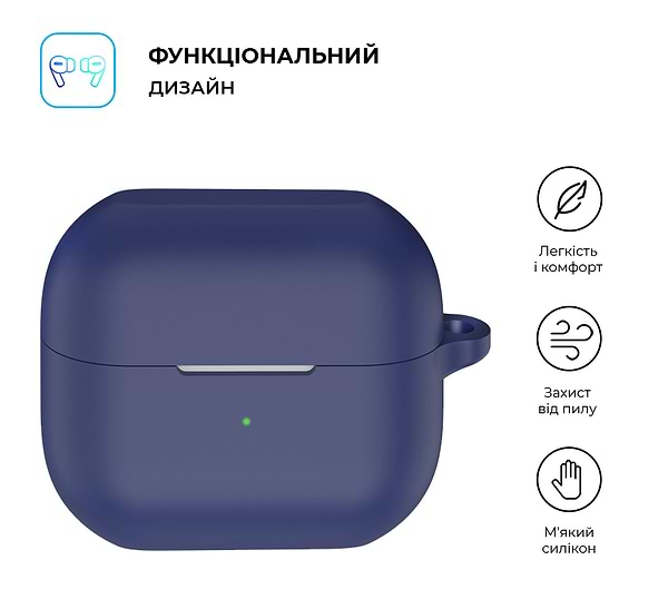 Фото - Чехол для наушников ArmorStandart Hang Case for Samsung Galaxy Buds 3 / 3 Pro Dark Blue (ARM79987)