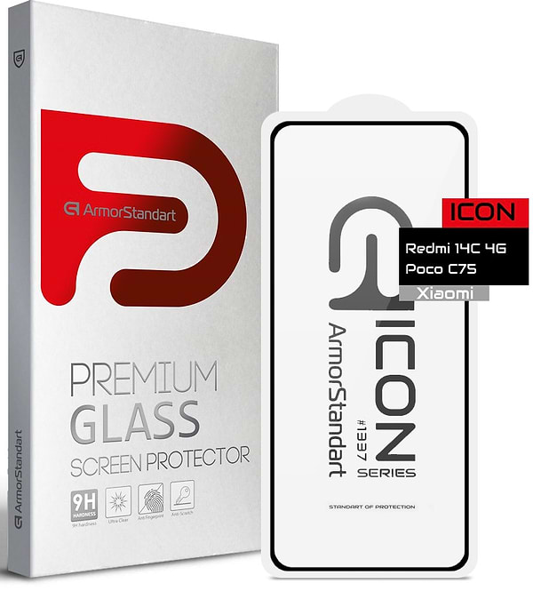 Фото - Захисне скло для смартфону Armorstandart Icon for Xiaomi Redmi 14C 4G/Poco C75 Black (ARM79329)