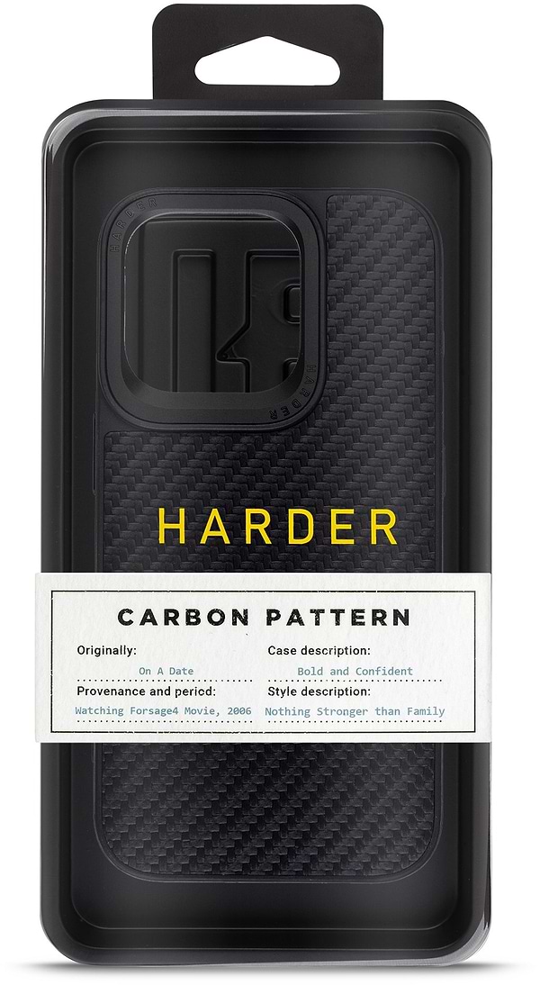 Фото - Чохол для смартфону Harder Carbon Pattern for Apple iPhone 14 Pro Black (ARM76779)