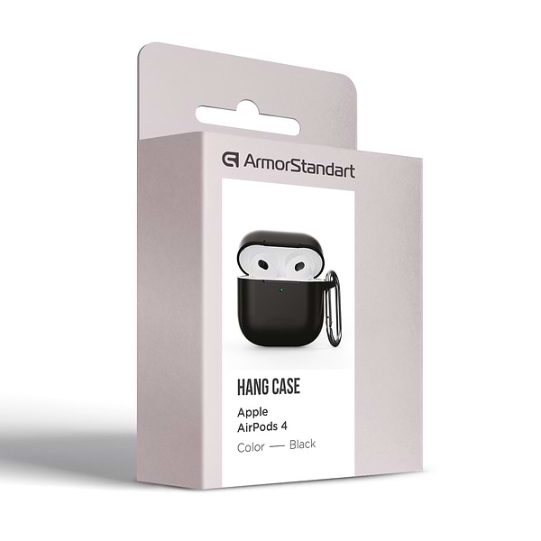 Фото - Чехол для наушников Armorstandart Hang Case for Apple AirPods 4 Black (ARM81277)