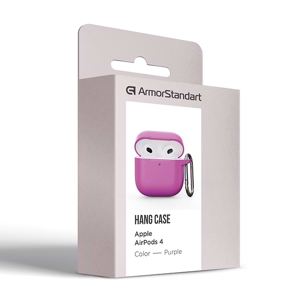 Фото - Чохол для навушників Armorstandart Hang Case for Apple AirPods 4 Purple (ARM81292)