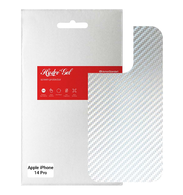 Фото - Захисна плівка для смартфону Armorstandart на задню панель for Apple iPhone 14 Pro Carbone Silver (ARM64962)