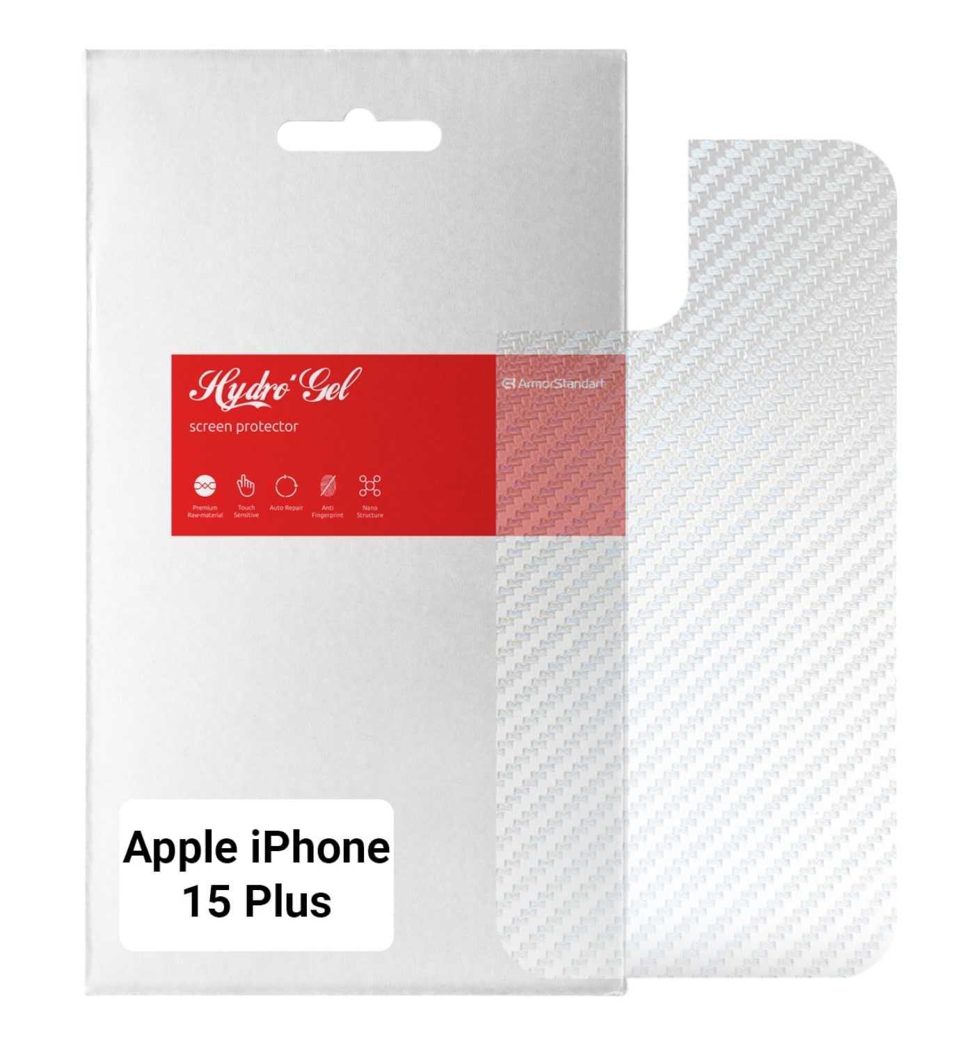 Защитная пленка для смартфона Armorstandart на заднюю панель for Apple iPhone 15 Plus Carbone Transparent (ARM71902)
