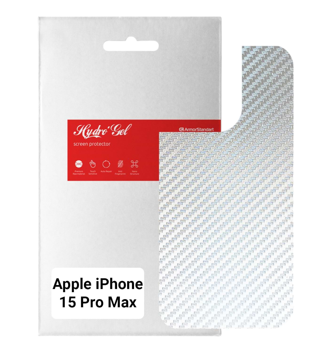 Защитная пленка для смартфона Armorstandart на заднюю панель for Apple iPhone 15 Pro Max Carbone Silver (ARM71909)