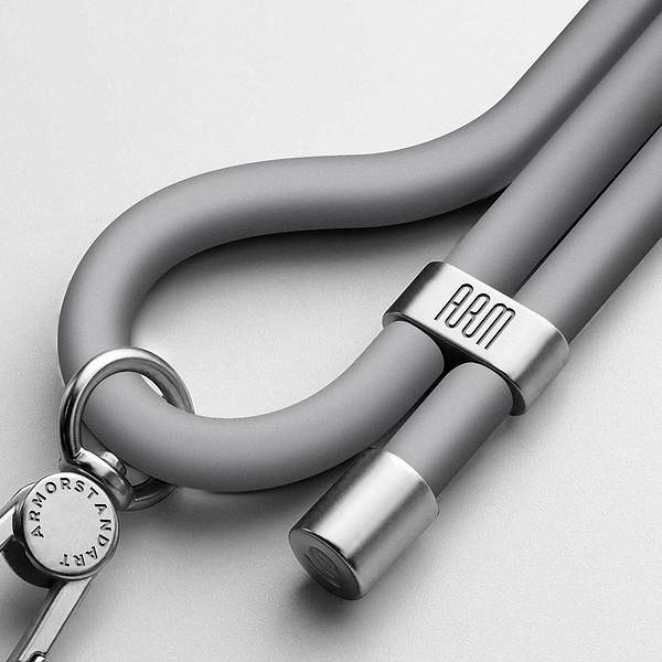 Фото - Ремінець для смартфону Armorstandart Silicone Rope Titanium Grey with Grey holder (ARM76276)