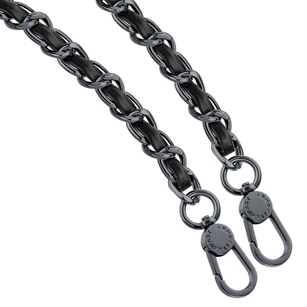 Фото - Ремінець для смартфону Armorstandart Chain link Aged Ruthenium with Black Leather (ARM77035)