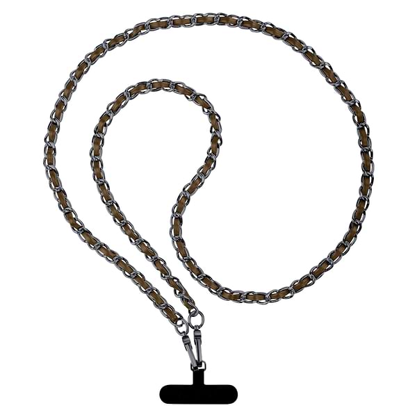 Фото - Ремешок для смартфона Armorstandart Chain link Aged Ruthenium with Brown Leather (ARM77036)