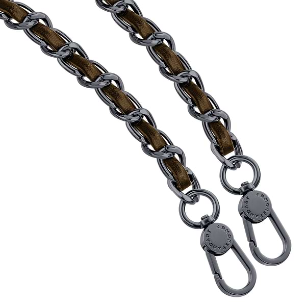 Фото - Ремешок для смартфона Armorstandart Chain link Aged Ruthenium with Brown Leather (ARM77036)