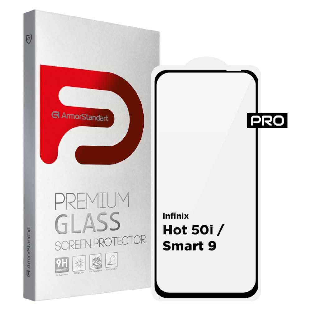 Захисне скло для смартфону Armorstandart Pro for Infinix Hot 50i / Smart 9 Black (ARM80936) - Фото 1