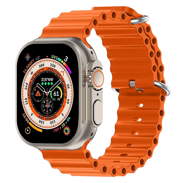 Фото - Ремінець для смарт-годинника Armorstandart Ocean Band for Apple Watch 49/46/45/44/42 (Series 1-3) Orange (ARM81039)