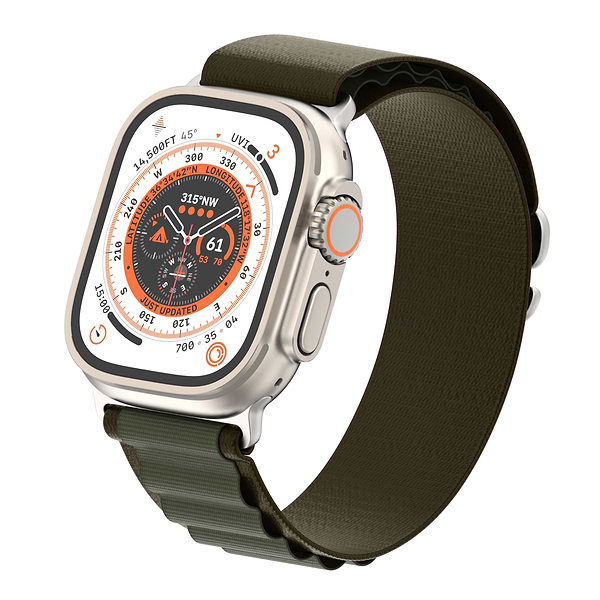 Фото - Ремінець для смарт-годинника Armorstandart Alpina Band for Apple Watch 49/46/45/44/42 (Series 1-3) Olive (ARM81045)