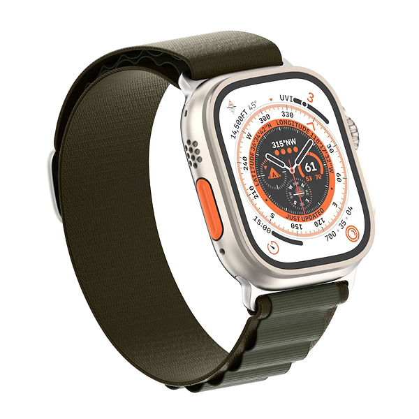 Фото - Ремінець для смарт-годинника Armorstandart Alpina Band for Apple Watch 49/46/45/44/42 (Series 1-3) Olive (ARM81045)
