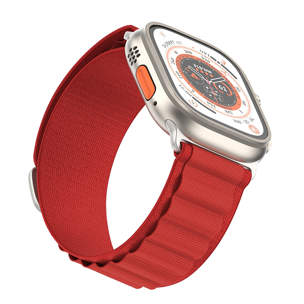 Фото - Ремінець для смарт-годинника Armorstandart Alpina Band for Apple Watch 49/46/45/44/42 (Series 1-3) Red (ARM81047)