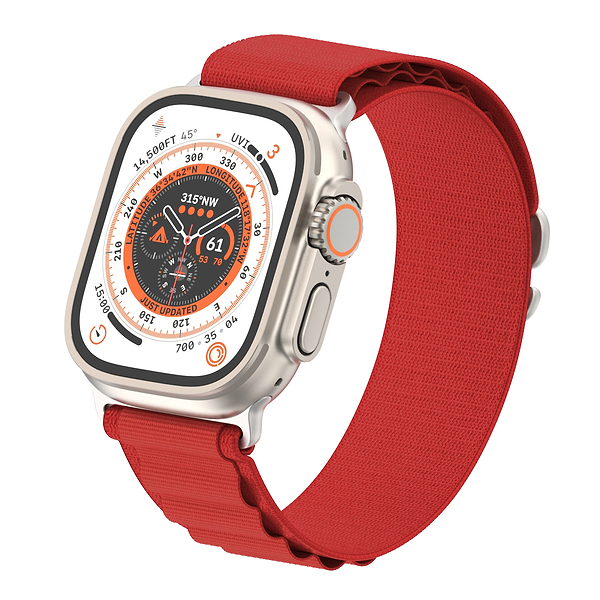 Фото - Ремінець для смарт-годинника Armorstandart Alpina Band for Apple Watch 49/46/45/44/42 (Series 1-3) Red (ARM81047)