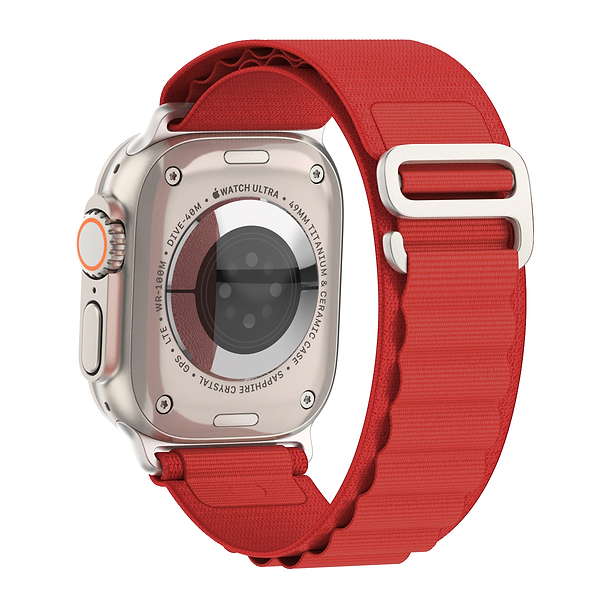 Фото - Ремінець для смарт-годинника Armorstandart Alpina Band for Apple Watch 49/46/45/44/42 (Series 1-3) Red (ARM81047)