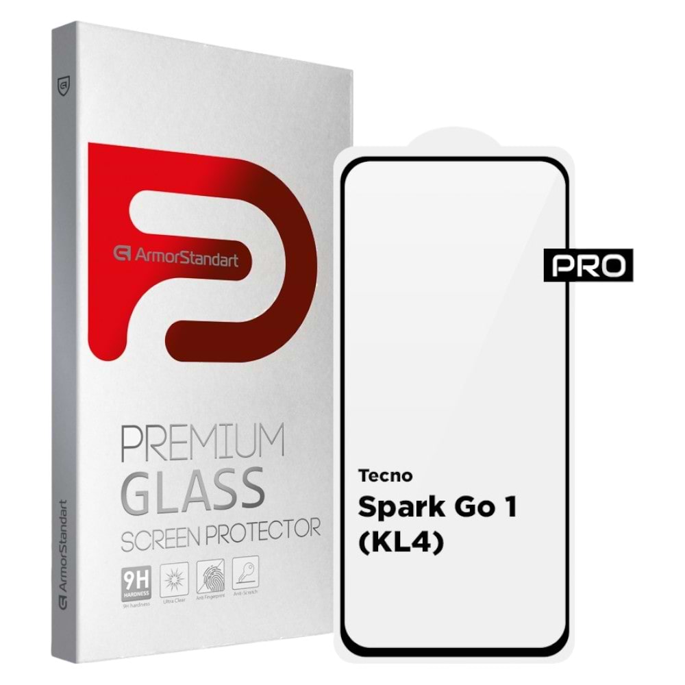 Защитное стекло для смартфона Armorstandart Pro forTecno Spark Go 1 (KL4) Black (ARM81172)