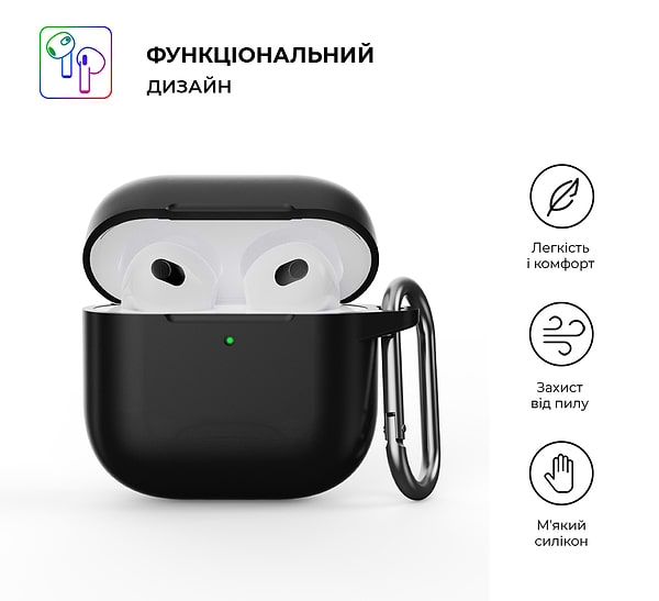 Фото - Чехол для наушников Armorstandart Hang Case for Apple AirPods 4 Black (ARM81277)