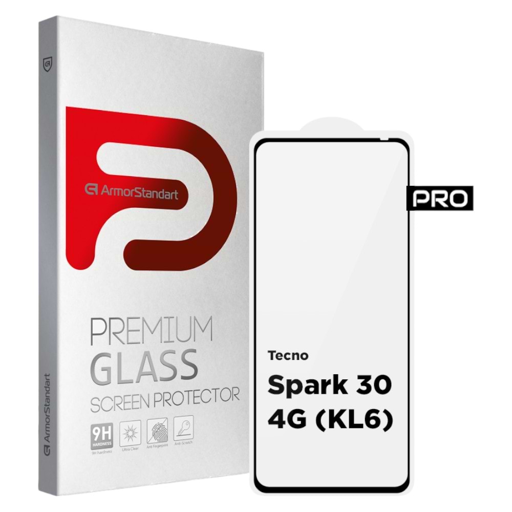 Захисне скло для смартфону Armorstandart Pro for Tecno Spark 30 4G (KL6) Black (ARM81384)