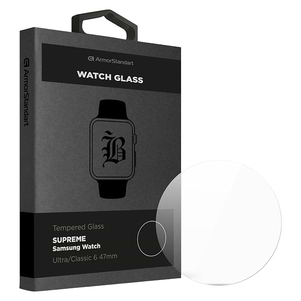 Фото - Защитное стекло для смарт-часов Armorstandart Supreme Black Icon for Samsung Watch Ultra / Classic 6 47 mm (ARM84744)