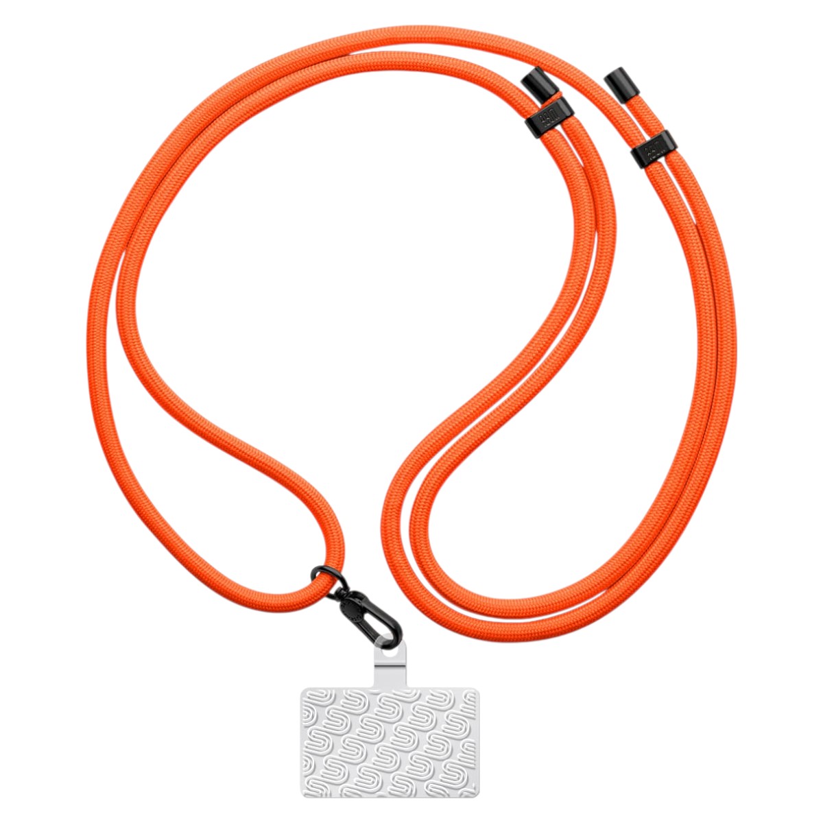 Ремінець для смартфону Armorstandart Rope Black Tangerine with Clear holder (ARM86430) - Фото 1