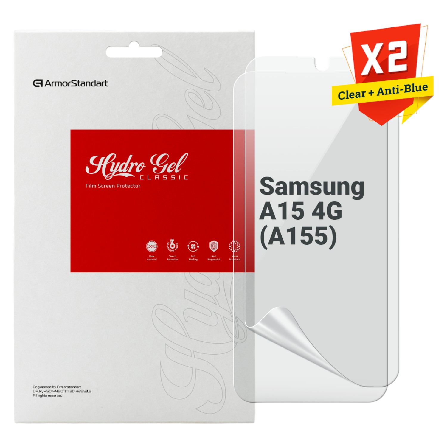 Защитная пленка для смартфона Armorstandart Clear + Anti-Blue for Samsung A15 4G (A155) (ARM80685)