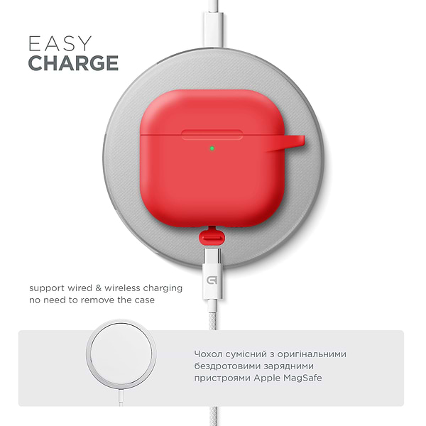 Фото - Чехол для наушников Armorstandart Hang Case for Apple AirPods 4 Red (ARM81293)