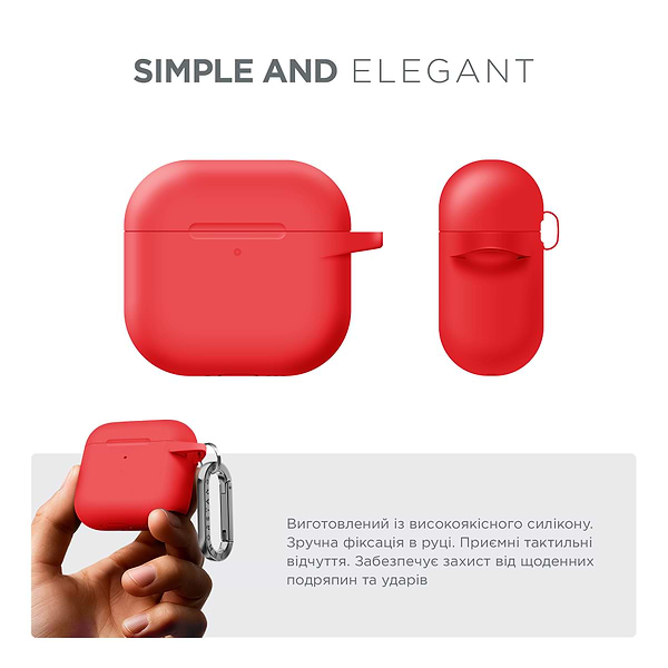 Фото - Чехол для наушников Armorstandart Hang Case for Apple AirPods 4 Red (ARM81293)