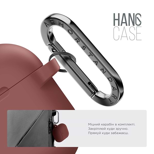 Фото - Чехол для наушников Armorstandart Hang Case for Apple AirPods 4 Scarlet (ARM81294)