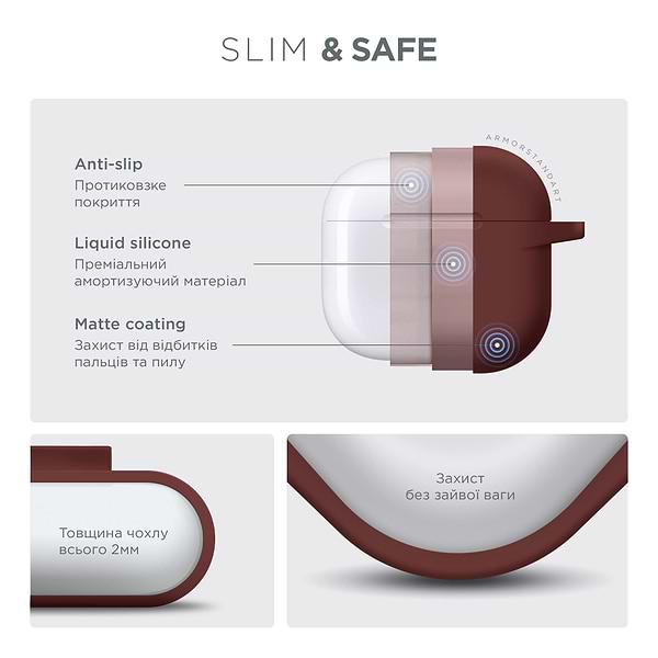 Фото - Чехол для наушников Armorstandart Hang Case for Apple AirPods 4 Scarlet (ARM81294)