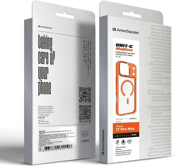 Фото - Чехол для смартфона Armorstandart Unit-C MagCase for Apple iPhone 17 Pro Max Orange (ARM86623)