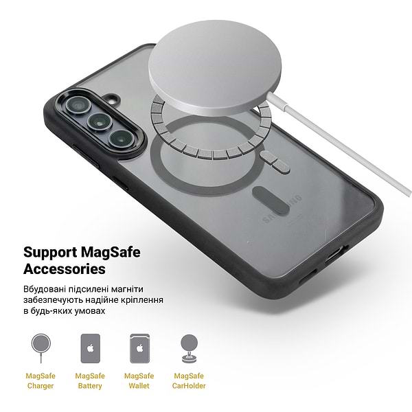 Фото - Чехол для смартфона Armorstandart Unit MagCase for Samsung S25 FE 5G Black (ARM89156)