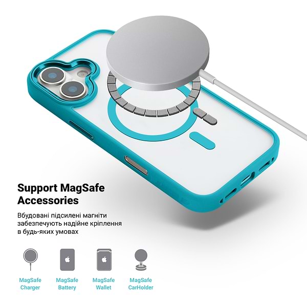 Фото - Чехол для смартфона Armorstandart Unit MagSafe for Apple iPhone 16 Lake Green (ARM79293)