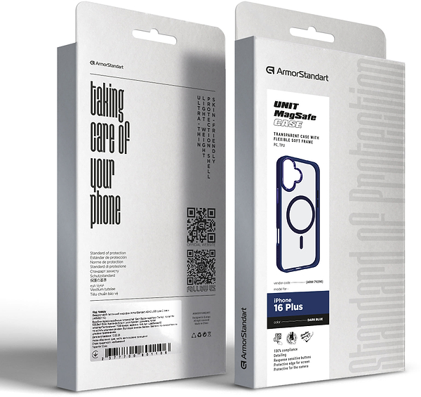 Фото - Чохол для смартфону Armorstandart Unit MagSafe for Apple iPhone 16 Plus Dark Blue (ARM79290)