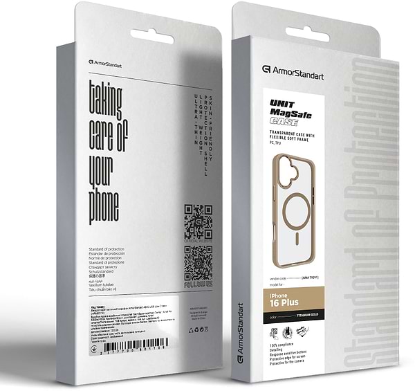 Фото - Чохол для смартфону Armorstandart Unit MagSafe for Apple iPhone 16 Plus Titanium Gold (ARM79291)