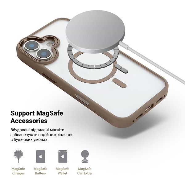 Фото - Чохол для смартфону Armorstandart Unit MagSafe for Apple iPhone 16 Plus Titanium Gold (ARM79291)