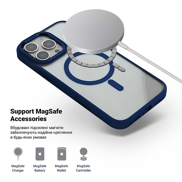 Фото - Чехол для смартфона Armorstandart Unit MagSafe for Apple iPhone 16 Pro Max Dark Blue (ARM78715)
