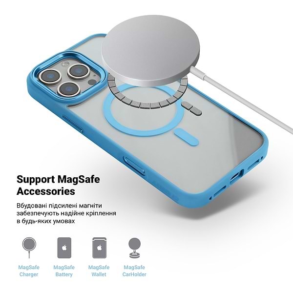 Фото - Чехол для смартфона Armorstandart Unit MagSafe for Apple iPhone 16 Pro Max Sky Blue (ARM78720)