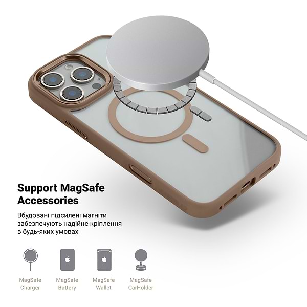 Фото - Уцінка - Чохол для смартфону Armorstandart Unit MagSafe for Apple iPhone 16 Pro Max Titanium Desert (ARM81331)